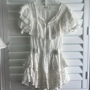 Loveshackfancy Liv dress in antique white size small worn once smocked waist
